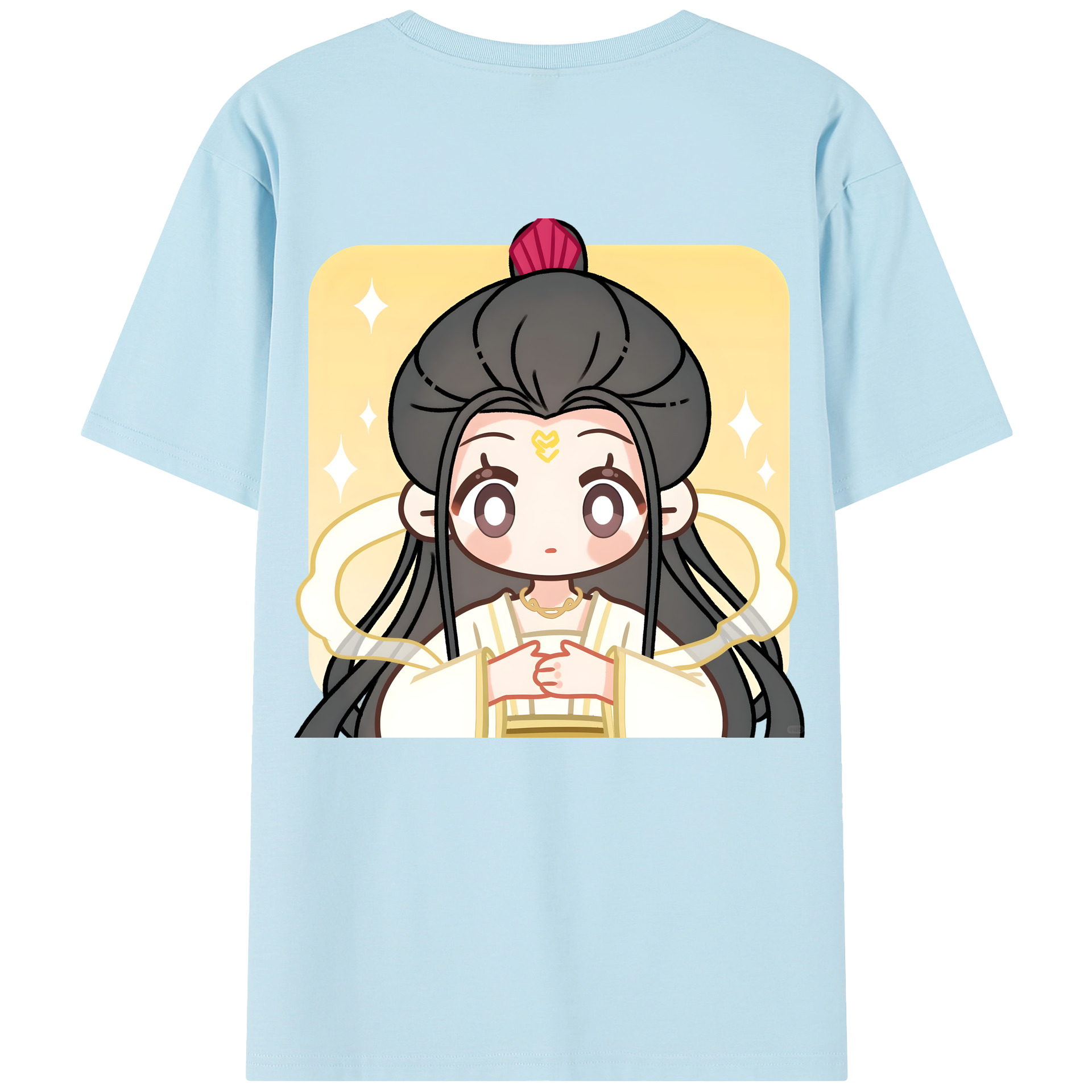 （画像用） Ne Zha 2 ナタ 魔童の大暴れ 綿100％半袖Tシャツ（背面プリント）